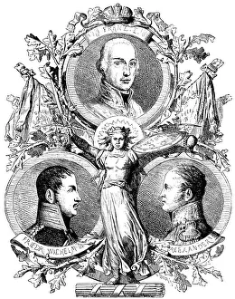 Portraits of the founders of the Holy Alliance