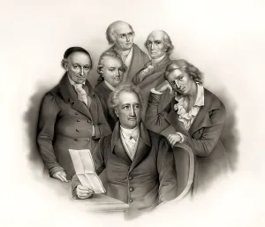Portraits of six German poets: Johann Wolfgang von Goethe