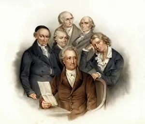 Portraits of six German poets: Johann Wolfgang von Goethe