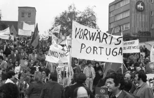 Portuguese in Dortmund and the Ruhr area demonstrated against the military junta in their country on 5 May 1974