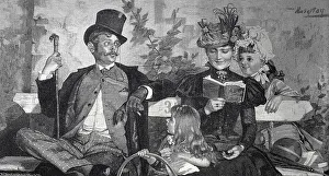 Posh, noble, people in the city park