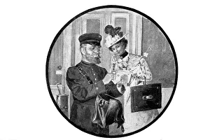 Post, postman brings the letters and the woman is curious if there is something for her