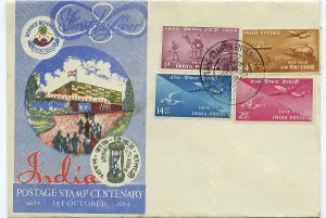 Postage stamp of centenary, india, asia