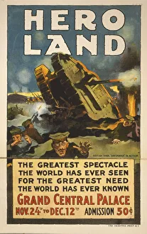 Poster for Hero Land, a spectacular entertainment based on the battlefields of the First World War