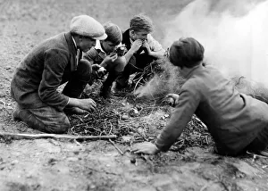 Potato fire ca. 1930, exact place unknown