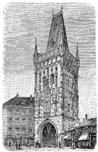 Powder Tower of Prague c. 1870