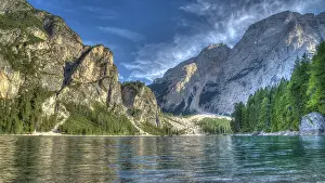 Category Mountain Landscapes Prints: Pragser Wildsee, mountain lake