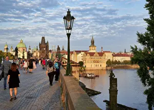 Prague Czech Republic. Charles bridge at sunset