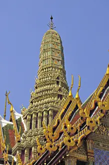 Prasat Phra Thep Bidon (royal pantheon) with Chofah (Sky Tassel)