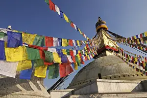 Prayer flags at Boudhanath Stupa