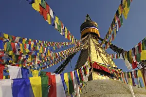 Prayer flags at Boudhanath Stupa