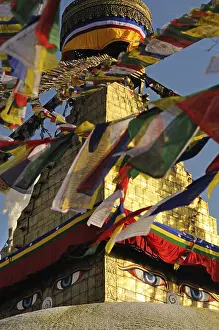 Prayer flags at Boudhanath Stupa