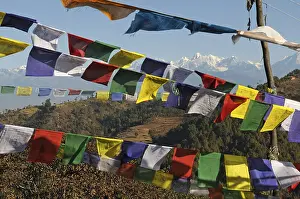 Prayer flags on Namobuddha Temple