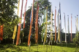 Prayer flags at Tashiding Ningma monastery