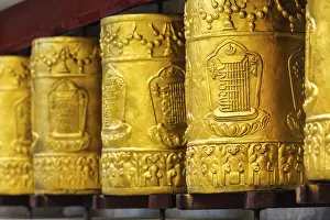 Prayer wheels in Tabo Monastery