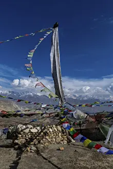 Praying flags, Ghar Gumba monastery
