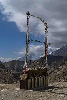 Praying flags on a remote valley