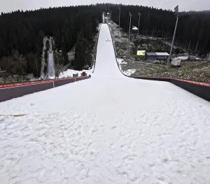 The preparation of the large Hochfirst ski jump in Titisee-Neustadt was largely completed on Wednesday