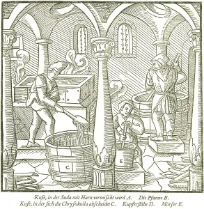 Preparation of soda, historical account from Georgius Agricola