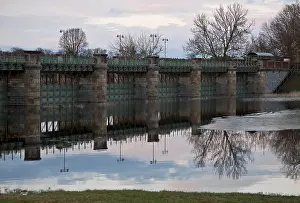 Pretzien Pretziener Wehr 58753 Sluice gate weir for flood protection along the Old Elbe near Magdeburg built 1871-75
