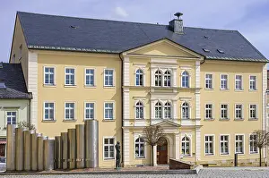 Primary school on the market square in Frauenstein in the Ore Mountains