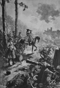 Prince Eugen during the battle of Belgrade