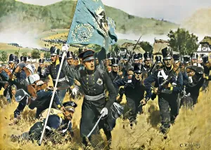 Prince Friedrich Wilhelm Heinrich August of Prussia at the Battle of Kulm