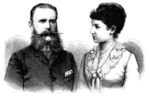 Prince William of Wuerttemberg (1848-1921) and his wife Charlotte