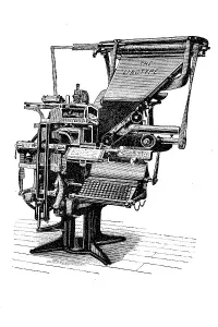 Printers, Linotype typesetting machine from Mergenthaler Setzmaschinenfabrik