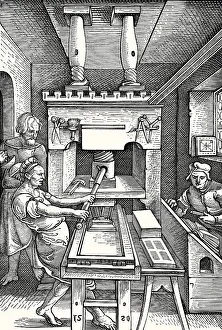 Printing press, ca 1520