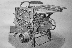 Printing trade, sheet folding machine for 1