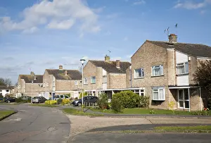 Private housing on suburban housing estate in Woodbridge