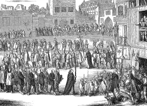 Procession to an auto de fe in Spain
