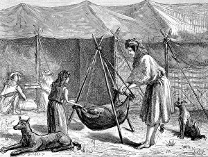 Production of cheese in Persian nomadic tribes around 1850