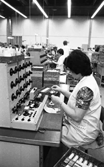 The production of electronic devices by female workers at the Siemens company on 23