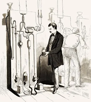 Production of Thomas Edison's lightbulbs