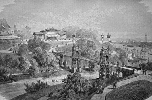 Projected construction of the international horticulture exhibition in Hamburg