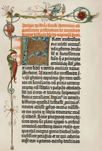 The prolog of Saint Jerome, facsimile of the Gutenberg Bible