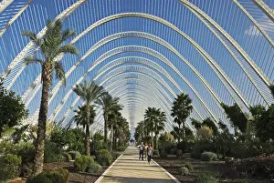 Promenade inside the Umbracle, City of Arts and Sciences