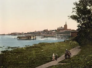 Promenade of Stralsund on the Baltic Sea