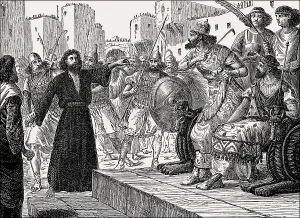 The prophet Micaiah's prophecy to Ahab