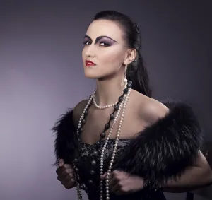 Proud woman look at you - retro style make-up