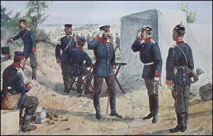 Prussian Army, Guard, officers tent in bivouac
