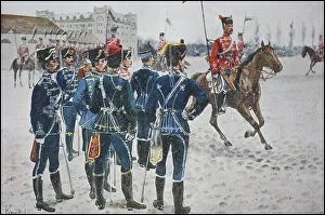 Prussian Army, Guard, on the riding arena