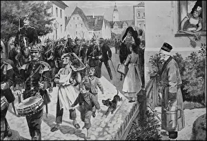 Prussian Army, marching out on manoeuvres