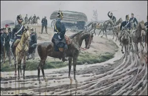 Prussian Army, Train Officer, Pontoon Train on the March