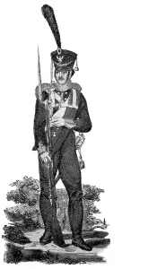 Prussian Grenadier of the Regiment Kaiser shore clingfish (1810)