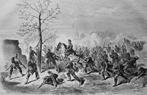 Prussian Guards storming the village of Le Bourget