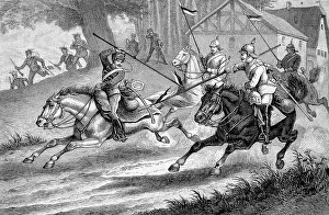 Prussian Hussars and Cuirassiers armed with lances