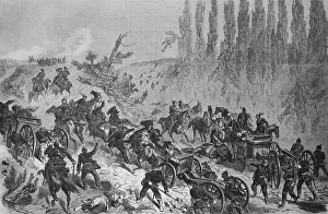 A Prussian infantry division forces the ascension to the heights of Spichern
